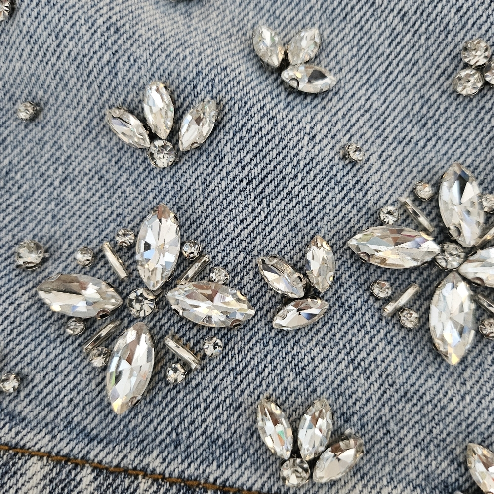 Self Portrait Embellished Denim Top - Picture 6 of 7